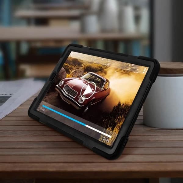 Coque Galaxy Tab S6 10.5 - AVIZAR - Hybride - Rotationshandtag - Ställningsstöd - Svart