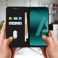 Miniatyrbild 3 av 4: Hölster för Samsung Galaxy A50 - AVIZAR - Plånboksfodral - Silikon Gel - Videostöd - Magnetisk