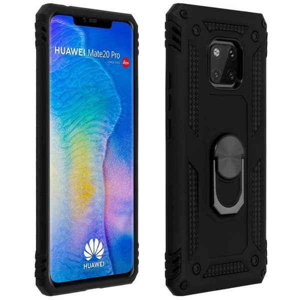 Coque - AVIZAR - Mate 20 Pro - Bi-materiel - Hållring - Svart videostativ