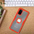 Miniatyrbild 3 av 4: Galaxy S20 Rigid Case Metallic Support Ring Transparent / Röd