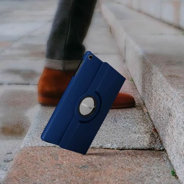 Etui - Integrerad - Samsung Galaxy Tab A 10.1 2019 - Rotationsstöd 360° - Fullständigt skydd - Mörkblå