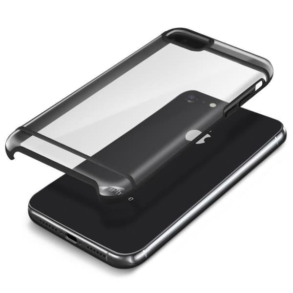 iPhone SE / 8 / 7 Hårt Anti-Slip Colorful Contour Akashi Black Case