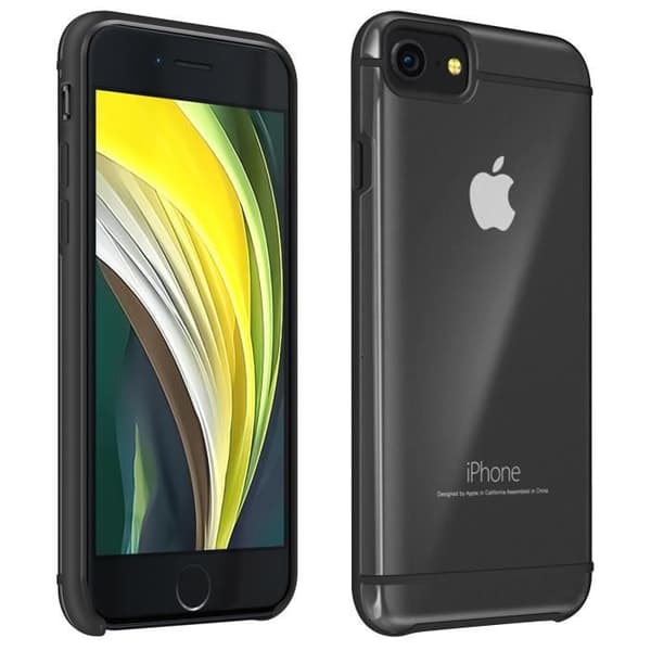 iPhone SE / 8 / 7 Hårt Anti-Slip Colorful Contour Akashi Black Case