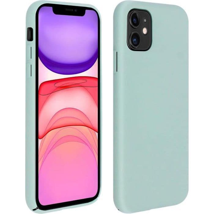 iPhone 11 Matt halvstyvt silikonfodral Soft Touch Finish Grön