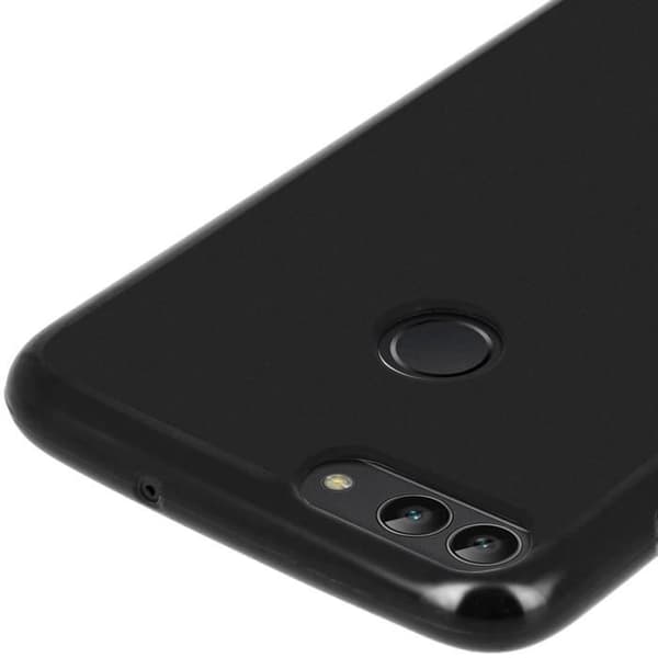 Huawei P Smart Case Silikongel Skyddande mjuk rygg Anti-fingeravtrycksfodral - Svart