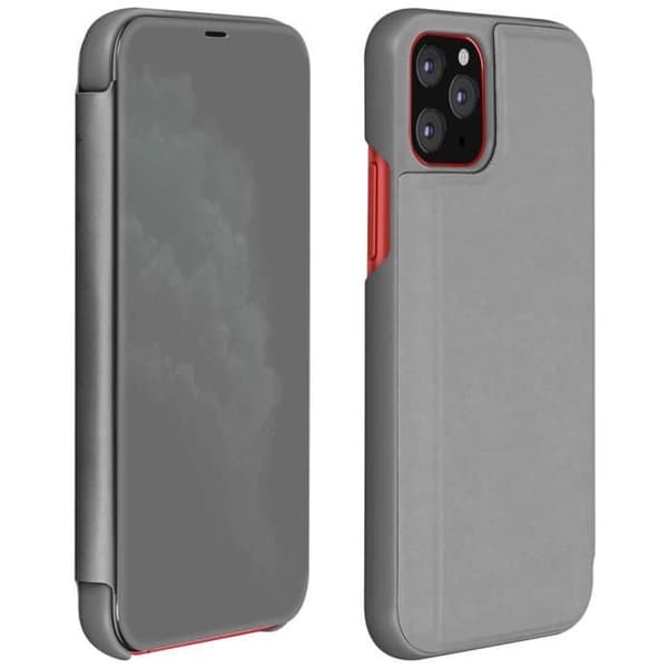 iPhone 11 Pro-fodral - AVIZAR - Hårdgummi - Genomskinlig lucka - Spegel - Videostativ