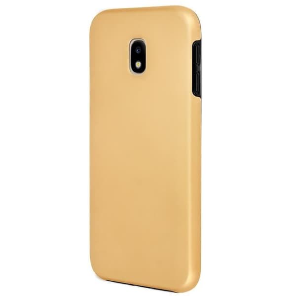 Galaxy J3 2017 Fodral Silikon Frontskydd + Polykarbonat Baksida - Guld