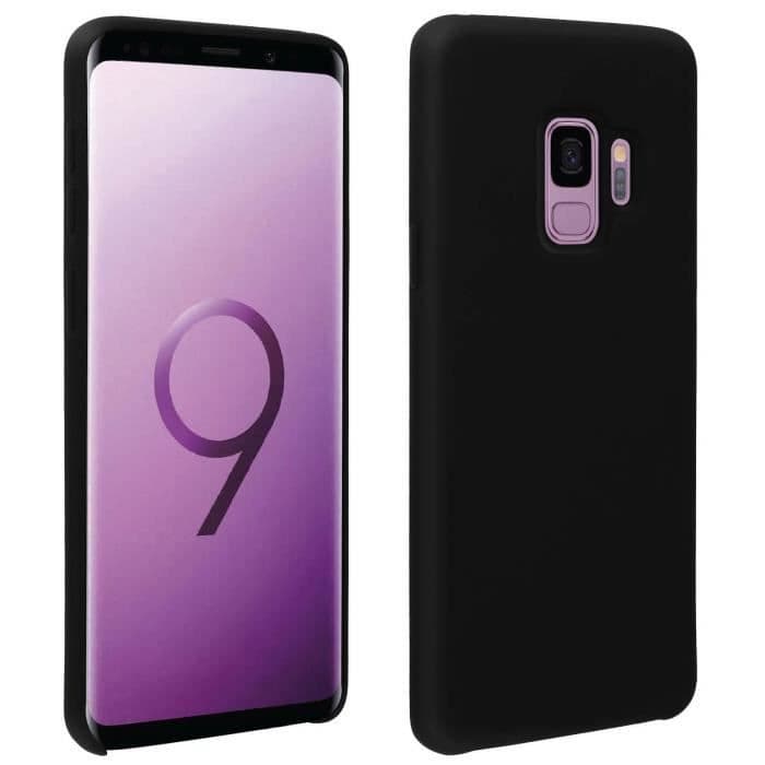 Samsung Galaxy S9 Matt halvstyvt silikonfodral Soft Touch Finish Svart