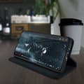 Miniatyrbild 4 av 4: Fodral för Samsung S21 Ultra - AVIZAR - Plånbok Stöd Video - Magnetisk Stängning - Mörkblå