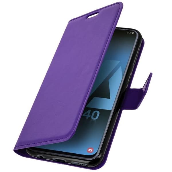 Plånboksfodral - AVIZAR - Galaxy A40 - Ekoskinn - Videostöd - Kortfack