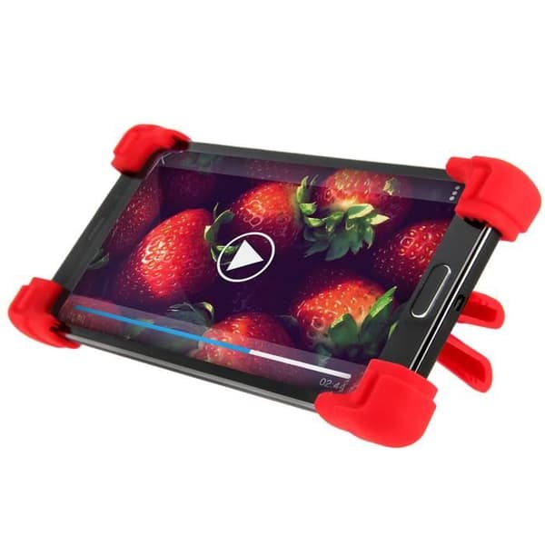 Smartphonefodral - AVIZAR - Universal - Röd silikon - Stötsäker - Skrivbordsstöd