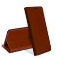 Miniatyrbild 2 av 4: Fodral till Samsung Galaxy A21s - AVIZAR - Folio av äkta läder - Brun - Korthållare - Videostöd