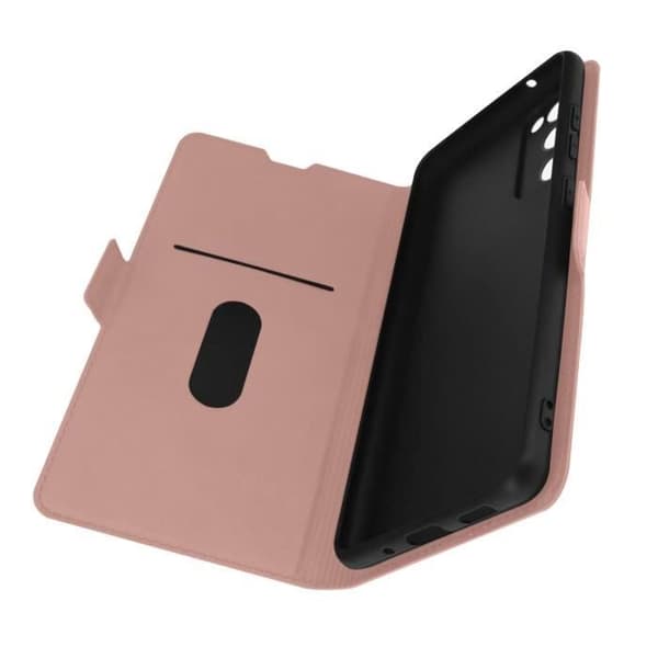Fodral för Samsung S20 FE - AVIZAR - Kortficka - Videostöd - Rosa - Hård - Ekologisk läder