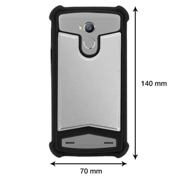 Smartphone Fodral - AVIZAR - Universell - 4,3 till 4,7 tum - Silikongel - Stötsäker - Läderlook