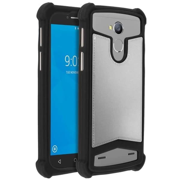 Smartphone Fodral - AVIZAR - Universell - 4,3 till 4,7 tum - Silikongel - Stötsäker - Läderlook