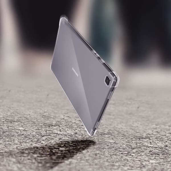 Galaxy Tab A7 10.4 2020 Flexibel Silikon Stötsäkert Fodral Akashi Bumpers Svart Vit