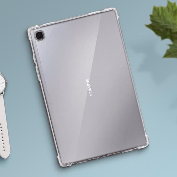 Galaxy Tab A7 10.4 2020 Flexibel Silikon Stötsäkert Fodral Akashi Bumpers Svart Vit