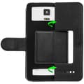 Miniatyrbild 4 av 4: Smartphonefodral - Universell - Svart - Ekologisk läder - Silikongel - 5,3 till 5,5 tum