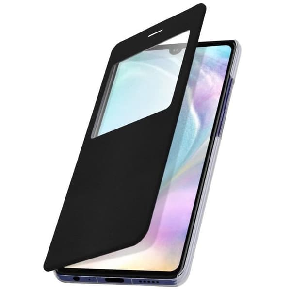 Hus - Huawei - P30 Pro - Styv Skal - Flipfodral med Fönster - Ställfunktion