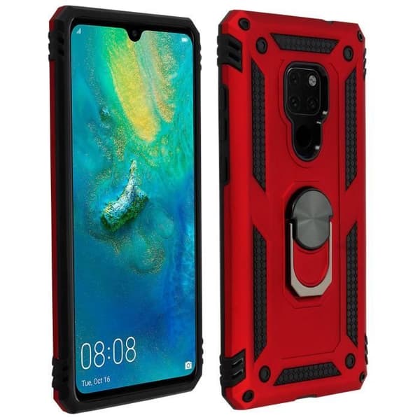 Coque - AVIZAR - Mate 20 - Bi-materialer - Hård og Blød - Video Støtte Rød