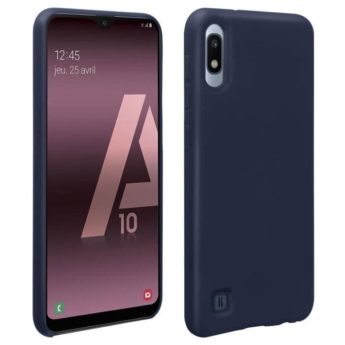 Samsung Galaxy A10 Halvstyvt silikonfodral Matt Soft Touch Finish midnattsblå Blå