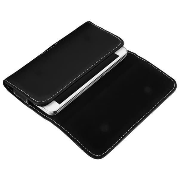 Housse pochette ceinture - NoName - SL - Svart - Smartphone 124x59mm - Magnetisk stängning