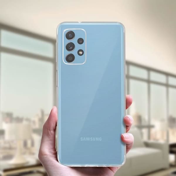 Samsung Galaxy A32 Silikongel Lätt Tunt Fodral Akashi Transparent Vit