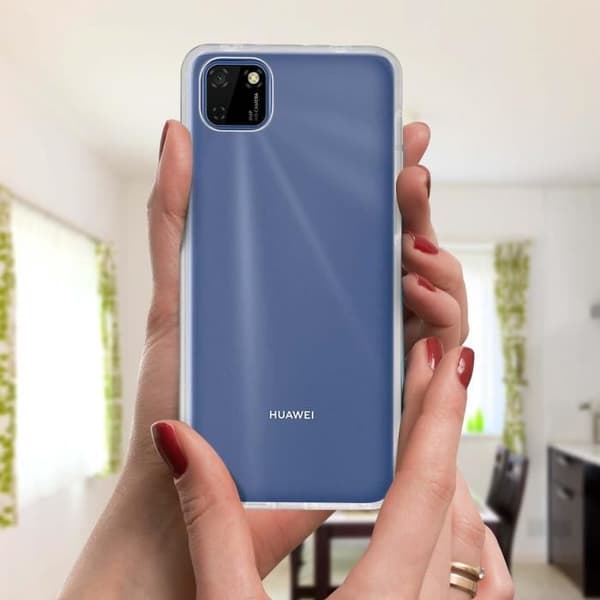 Coque - AVIZAR - Huawei Y5p - Hårdhud - Mjuk Framsida - Transparent Vit