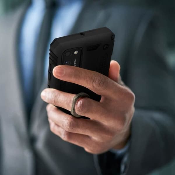 Coque - Samsung - Galaxy A41 - Stöttålig - Videostöd Ring - Svart