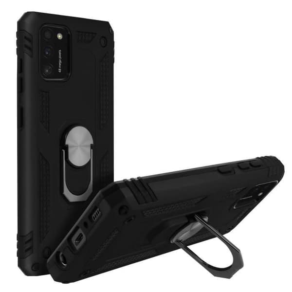 Coque - Samsung - Galaxy A41 - Stöttålig - Videostöd Ring - Svart
