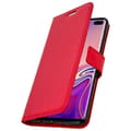 Miniatyrbild 2 av 4: Hölster för Samsung Galaxy S10 Plus - Ekoklädsel - Plånbok - Videoställ - Röd - Magnetisk