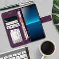 Miniatyrbild 3 av 3: Housse Folio - AVIZAR - Sony Xperia L4 - Lila - Flexibel Skal - Magnetisk Stängning