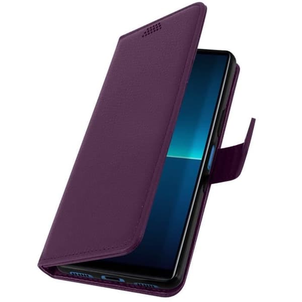 Housse Folio - AVIZAR - Sony Xperia L4 - Lila - Flexibel Skal - Magnetisk Stängning