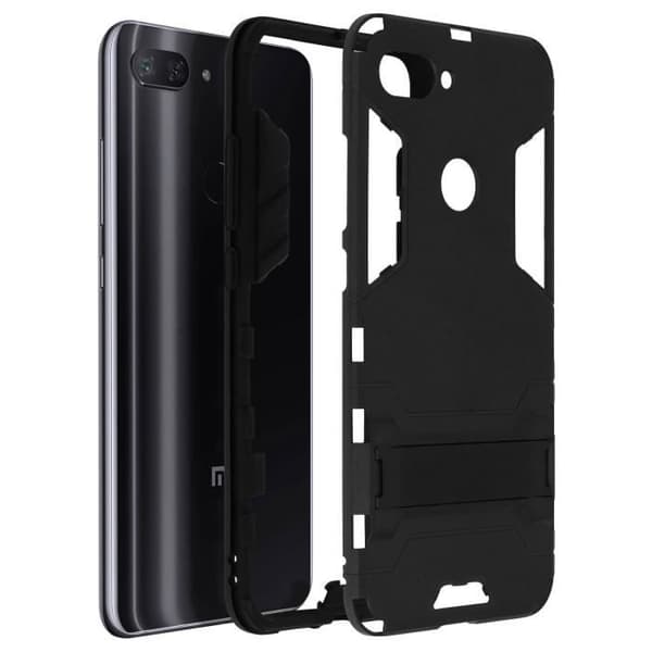 Skal - Xiaomi - Mi 8 Lite - Stötabsorberande - Silikon - Polykarbonat - Svart