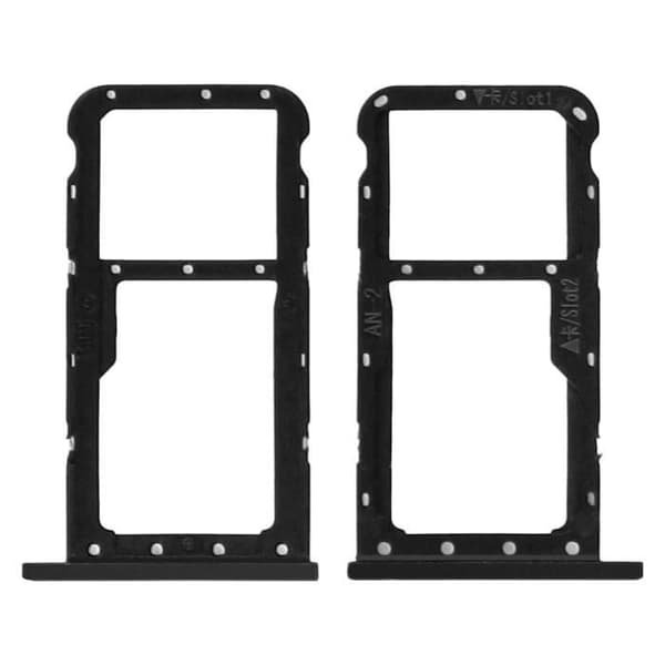 SIM-låda Huawei P20 Lite stöder nanoSIM-kort + microSD - svart Svart