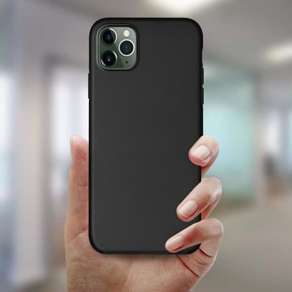 Coque - iPhone - 11 Pro Max - Heltäckande skydd - Hård och mjuk - Svart