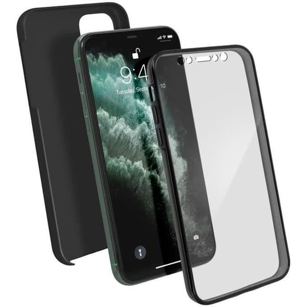 Coque - iPhone - 11 Pro Max - Heltäckande skydd - Hård och mjuk - Svart