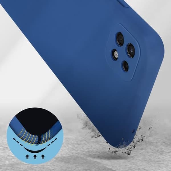 Skyddsskal - AVIZAR - Samsung Galaxy A22 5G - Halvstyv silikon - Soft Touch - Blå