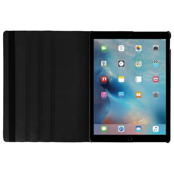 Housse iPad Pro 12.9 - AVIZAR - Etui Multipositions - Eco-läder - Stöd 360° - Svart