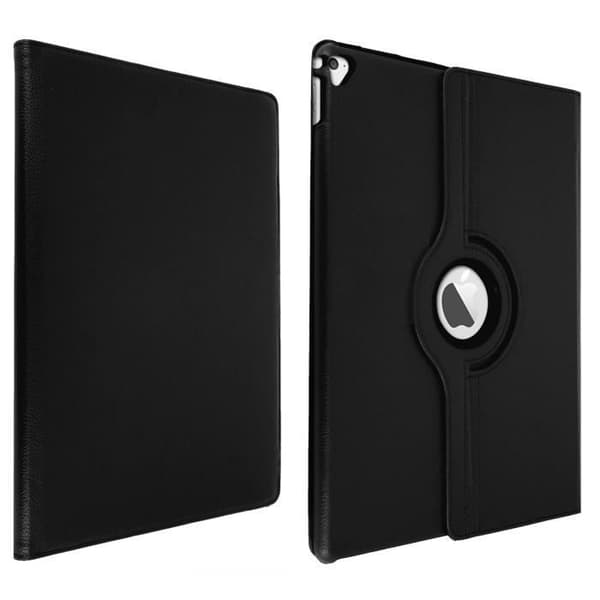 Housse iPad Pro 12.9 - AVIZAR - Etui Multipositions - Eco-läder - Stöd 360° - Svart