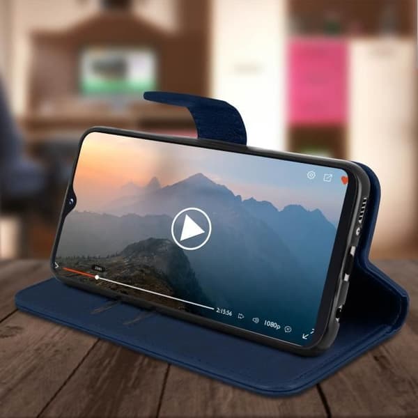 Hus för Samsung Galaxy A20e - AVIZAR - Kortfodral - Silikongel - Nattblå - Mjuk