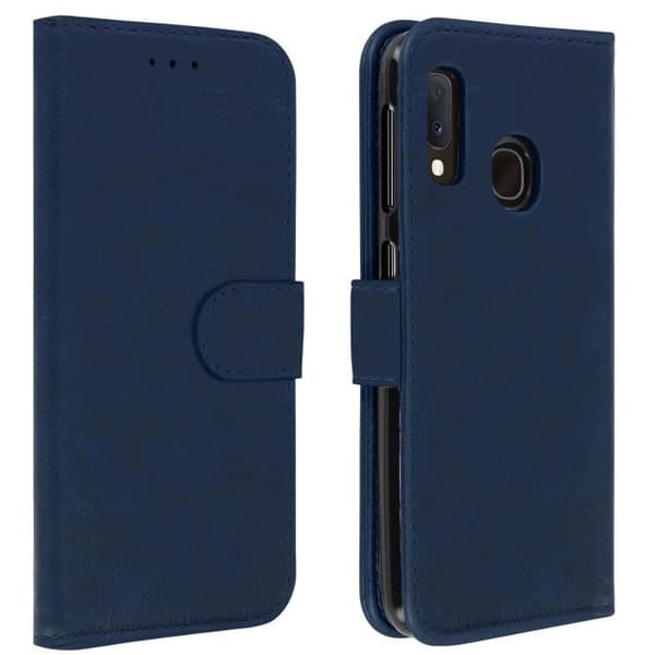 Hus för Samsung Galaxy A20e - AVIZAR - Kortfodral - Silikongel - Nattblå - Mjuk