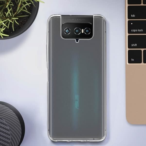 Coque - Asus - Zenfone 7 ZS670KS / 7 Pro - Flexibel skydd - Silikon gel - Transparent vit