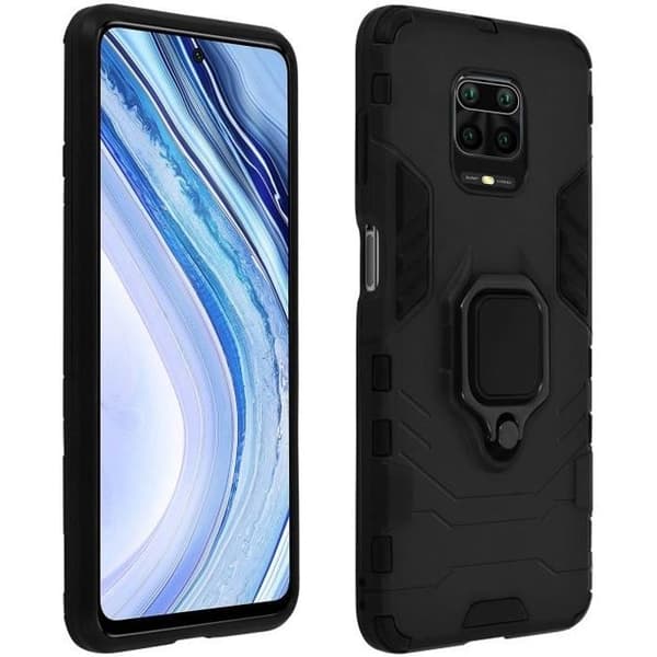 Coque Antichock - AVIZAR - Xiaomi Redmi Note 9 Pro Max/9 Pro/9S - Hållring - Svart