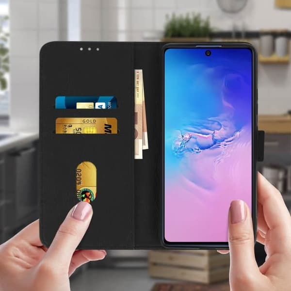 Etui för Samsung Galaxy S10 Lite - AVIZAR - Helkåpa - Korthållare - Videoställ - Silikongel