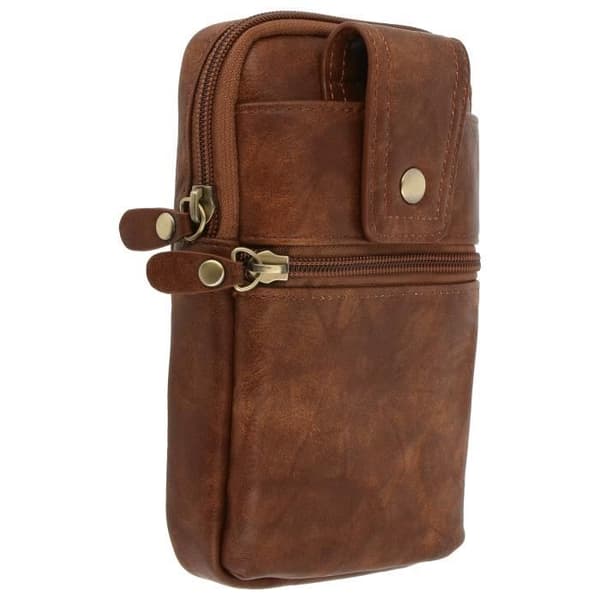 Bältesväska - Brun - Ekoleder - Dragkedja - Smartphone-kompatibel - Unisex