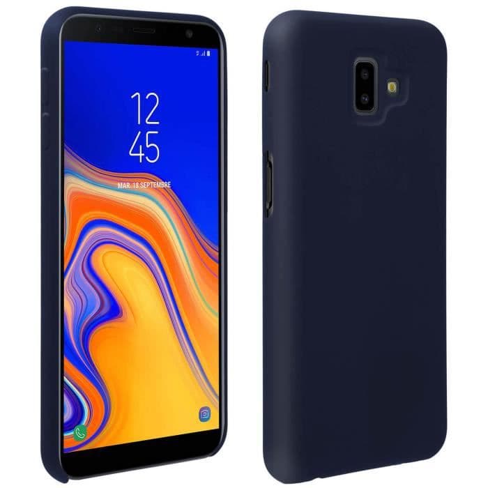 Samsung Galaxy J6 Plus halvstyvt silikonfodral Soft Touch Finish Midnight blue