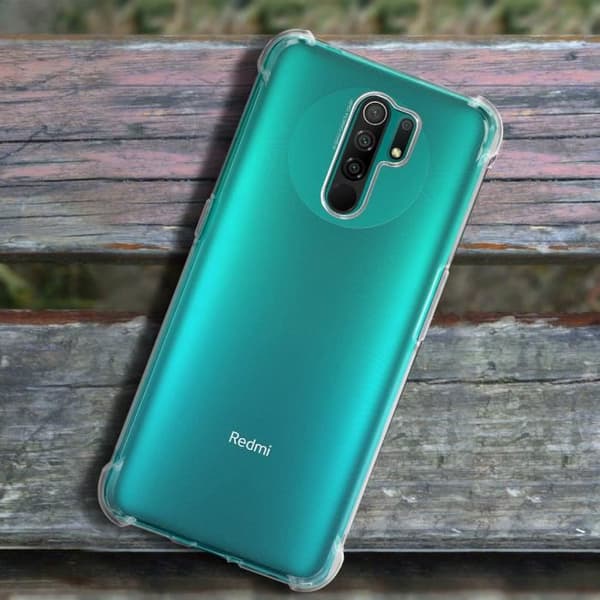 Fodral - AKASHI - Xiaomi Redmi 9 - Stötsäker förstärkta hörn - Mjuk gel silikon - Vit