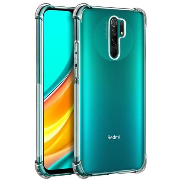 Fodral - AKASHI - Xiaomi Redmi 9 - Stötsäker förstärkta hörn - Mjuk gel silikon - Vit