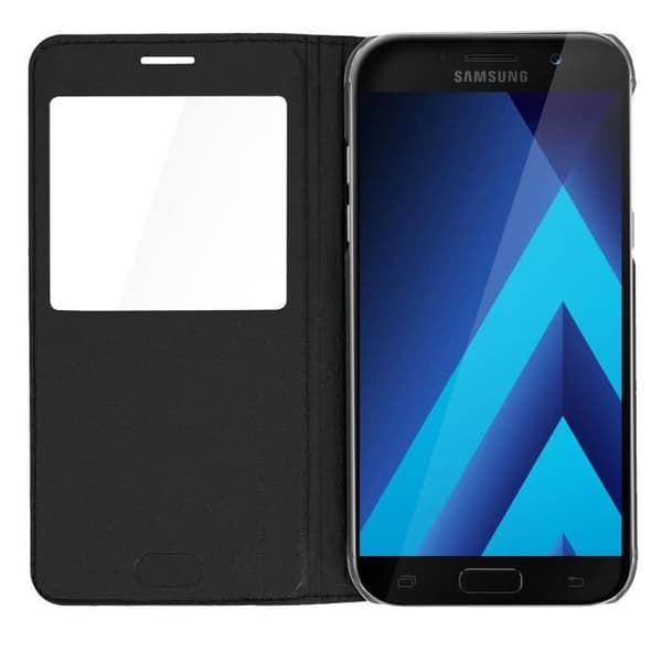Fönsterfodral Skal till Samsung Galaxy A3 2017 - Svart - Fullständigt skydd